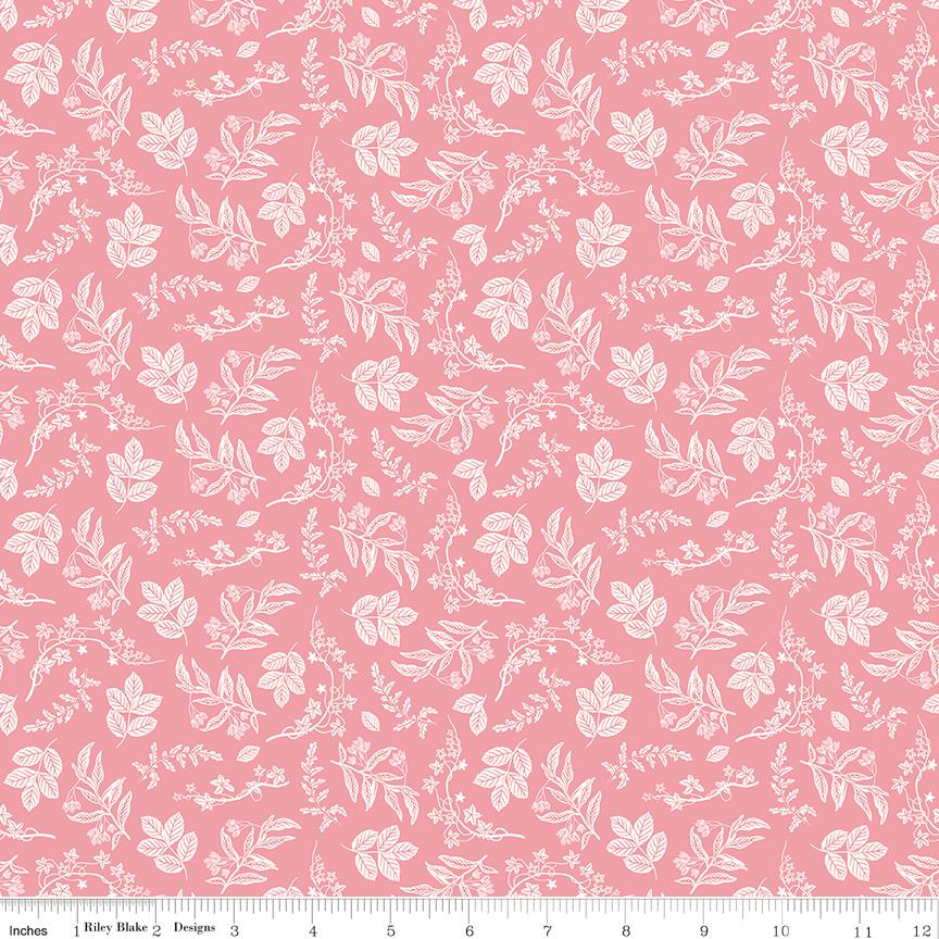 Nature's Portrait 2.5" Rolie Polie, Riley Blake RP-15670-40, 2.55" Precut Pink Green Tan Spring Floral Fabric Strips, RHS Inspired Fabric