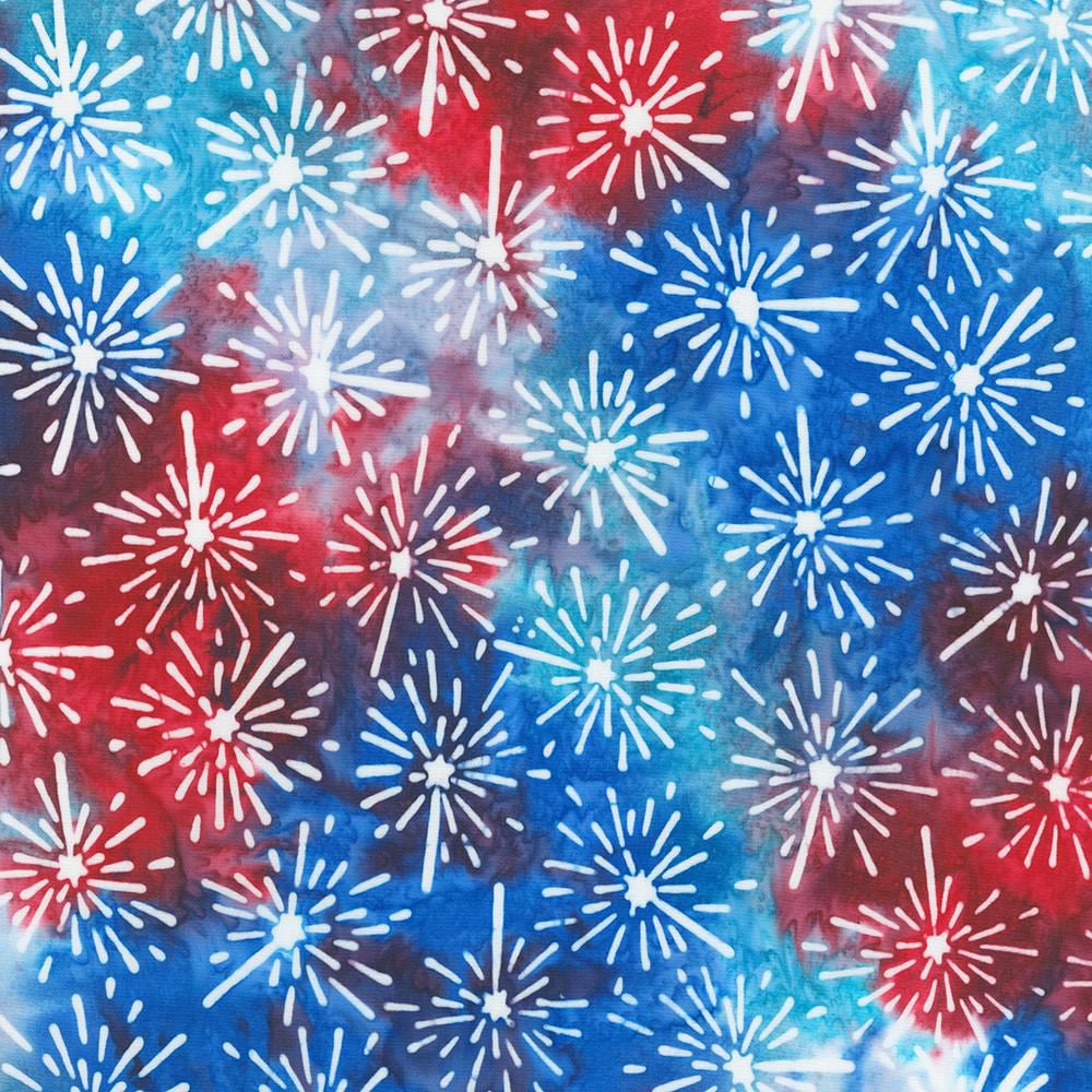Artisan Batiks Liberty 2 Charm Squares, Robert Kaufman CHS-1274-42, 5" Precut USA Patriotic Batik Charm Pack Fabric Squares