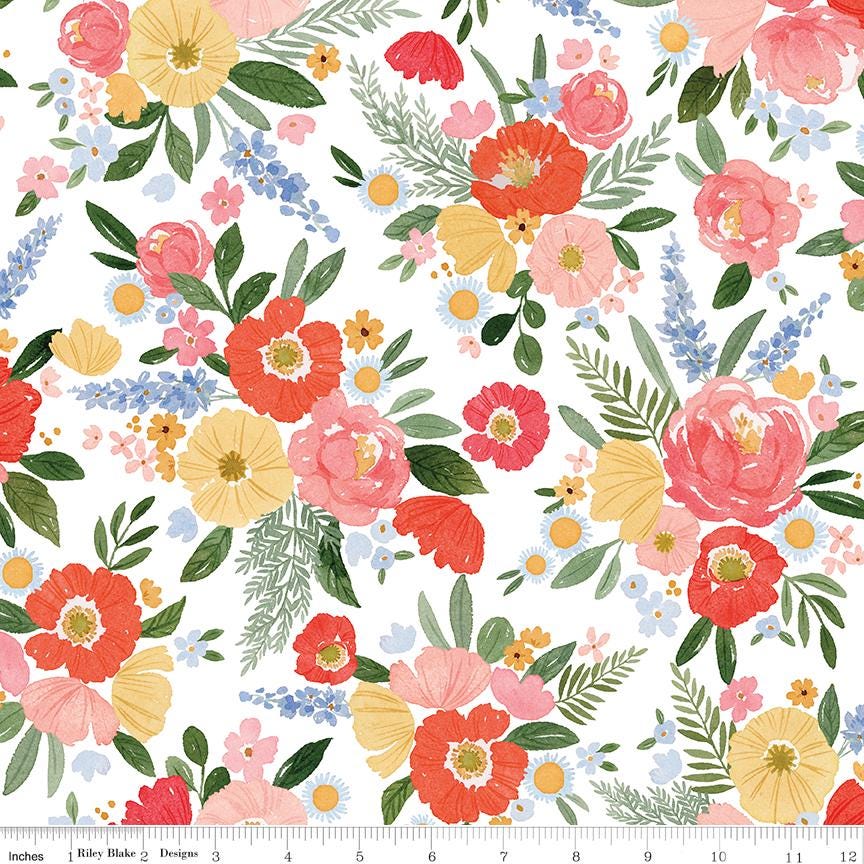 Floral Charms 10" Stacker, Riley Blake 10-15760-42, 10" Precut Spring Floral Fabric Squares Stacker, Kelsey Carlson