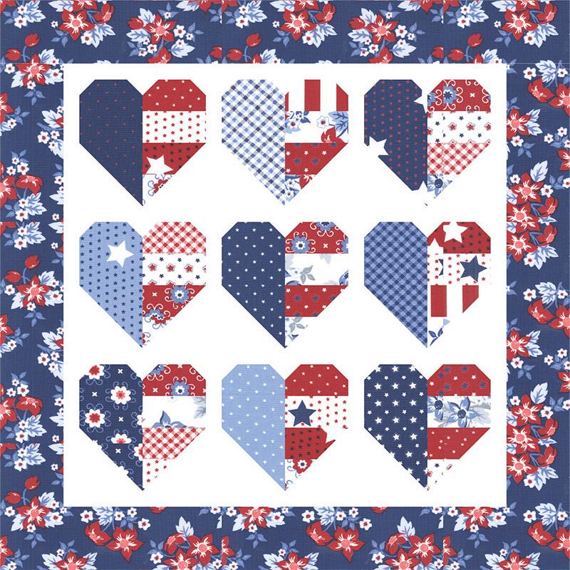 Heartstrings Pillow Quilt Pattern, Sew Lux Fabric SLF2101, Charm Square or Fat Sixteenths Friendly Hearts Pillow Cover Pattern, Heart Pillow