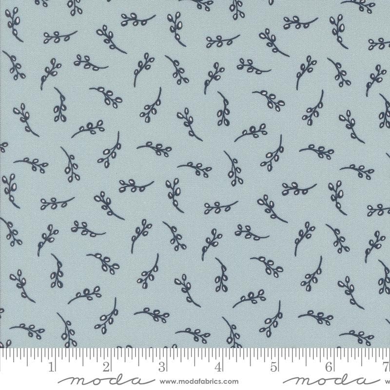 Larking Charm Pack, Moda 24630PP, 5" Precut Quilt Fabric Squares, Blue Green Cream Broken China Mosaic Fabric, Janet Clare