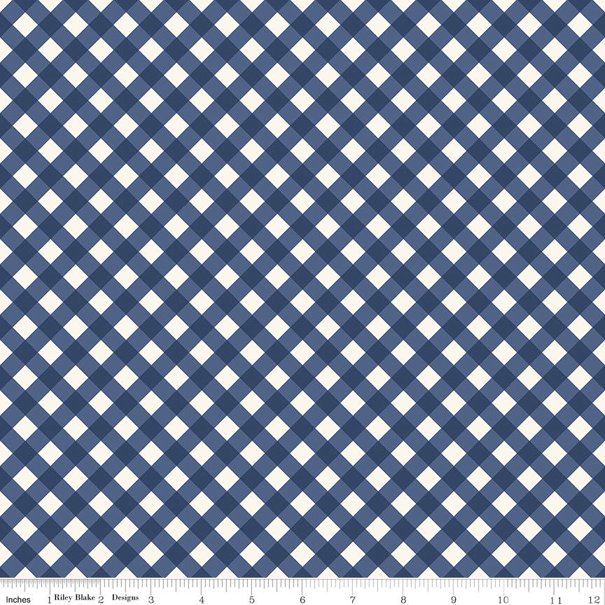 Freedom Garden 5" Stacker, Riley Blake 5-15620-42, 5" Precut Red White Blue Patriotic Floral Quilt Fabric Squares, My Mind's Eye