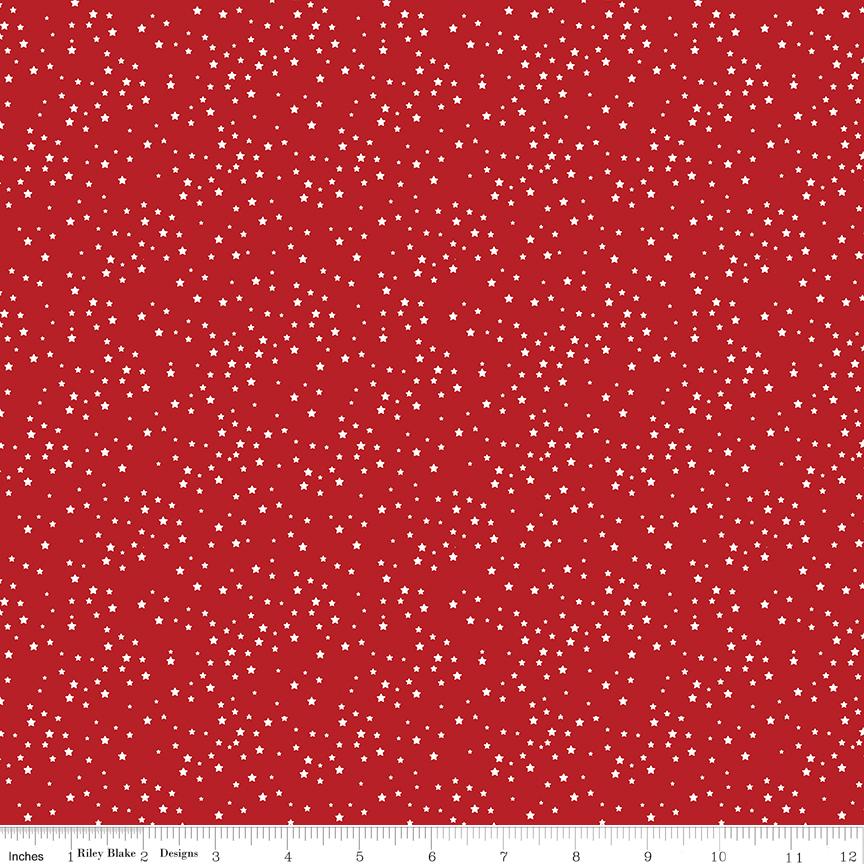 Stars and Stripes Forever 5" Stacker, Riley Blake 5-15710-42, 5" Precut Red White Blue Patriotic Quilt Fabric Squares, Lori Whitlock