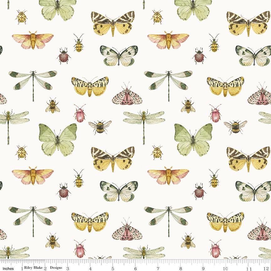 Love Me More 10" Stacker, Riley Blake 10-15630-42, 10" Precut Botanical Spring Pink Yellow Green Floral Fabric Squares, Lisa Audit