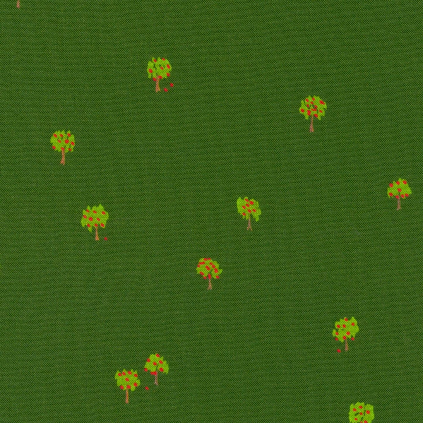 Apple Blossom Squares, Robert Kaufman CHS-1160-42, 5" Precut Green Teal Red Peach Apples Floral Fabric Squares