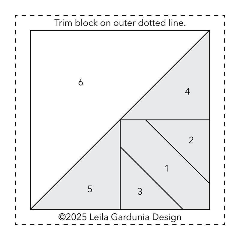 Scrappy Triangles 3" Foundation Papers, Leila Gardunia Design LGD111, Scrap Friendly Foundation Piecing Papers for Scrappy Quilt