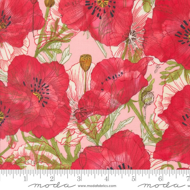 Superbloom 5" Charm Pack, Moda 48780PP, 5" Precut Large Print Floral Quilt Fabric Squares, Robin Pickens