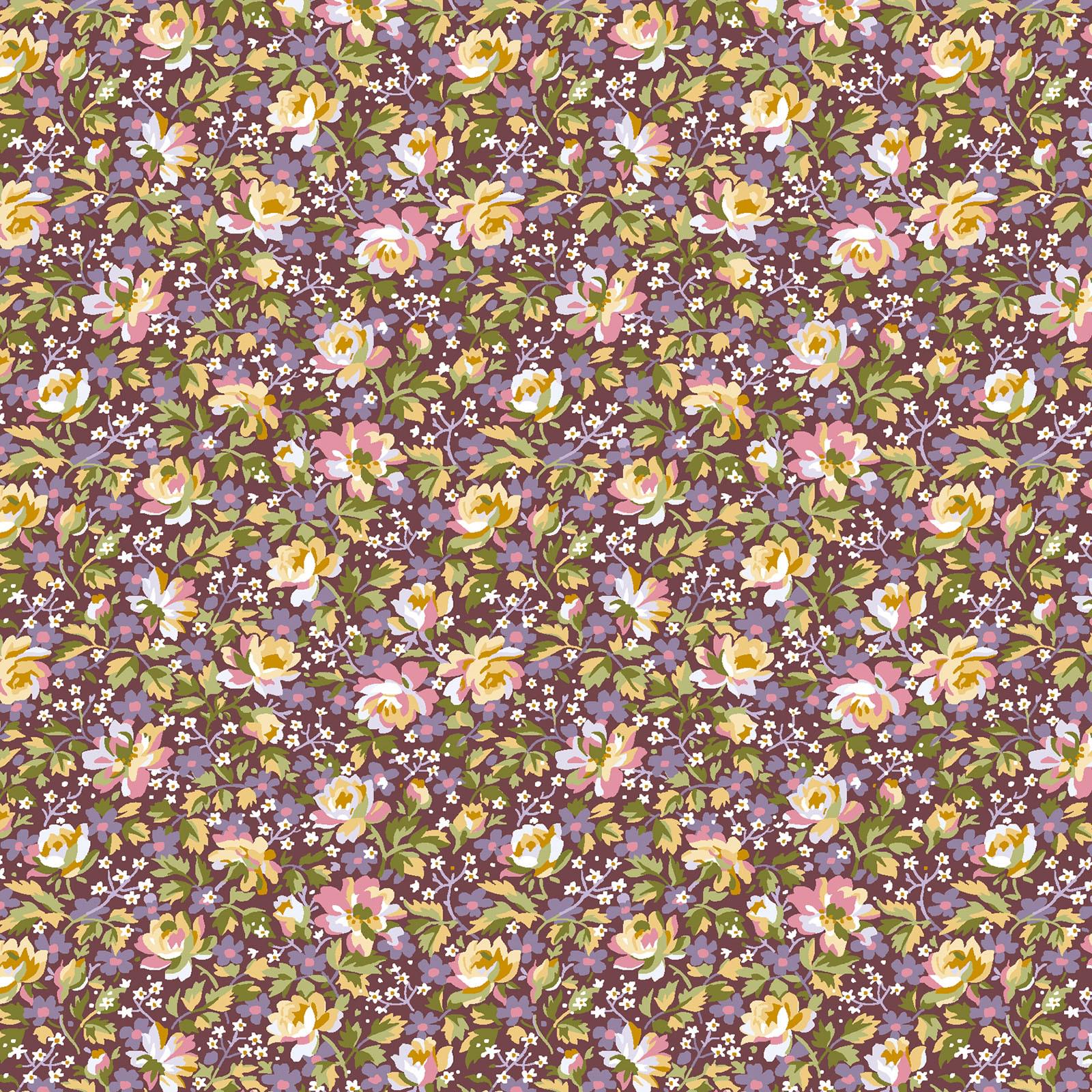 Grand Entrance 2.5" Strips, Maywood Studio ST-MASGREN, 2.5" Precut Pink Green Lavender White Floral Fabric Strips Roll, Gold Metallic Fabric