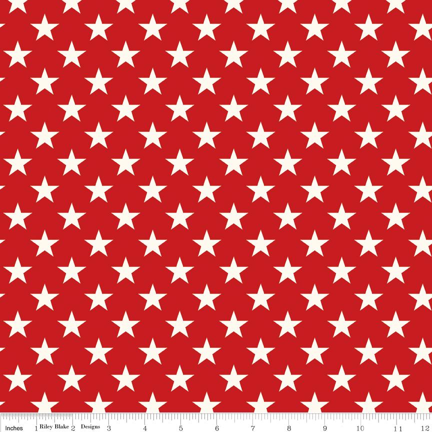Freedom Garden 5" Stacker, Riley Blake 5-15620-42, 5" Precut Red White Blue Patriotic Floral Quilt Fabric Squares, My Mind's Eye