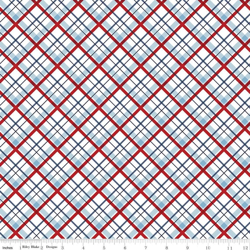 Stars and Stripes Forever 5" Stacker, Riley Blake 5-15710-42, 5" Precut Red White Blue Patriotic Quilt Fabric Squares, Lori Whitlock