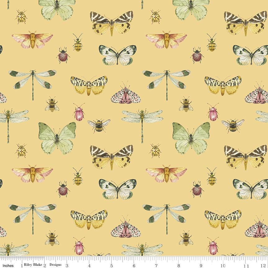Love Me More 10" Stacker, Riley Blake 10-15630-42, 10" Precut Botanical Spring Pink Yellow Green Floral Fabric Squares, Lisa Audit