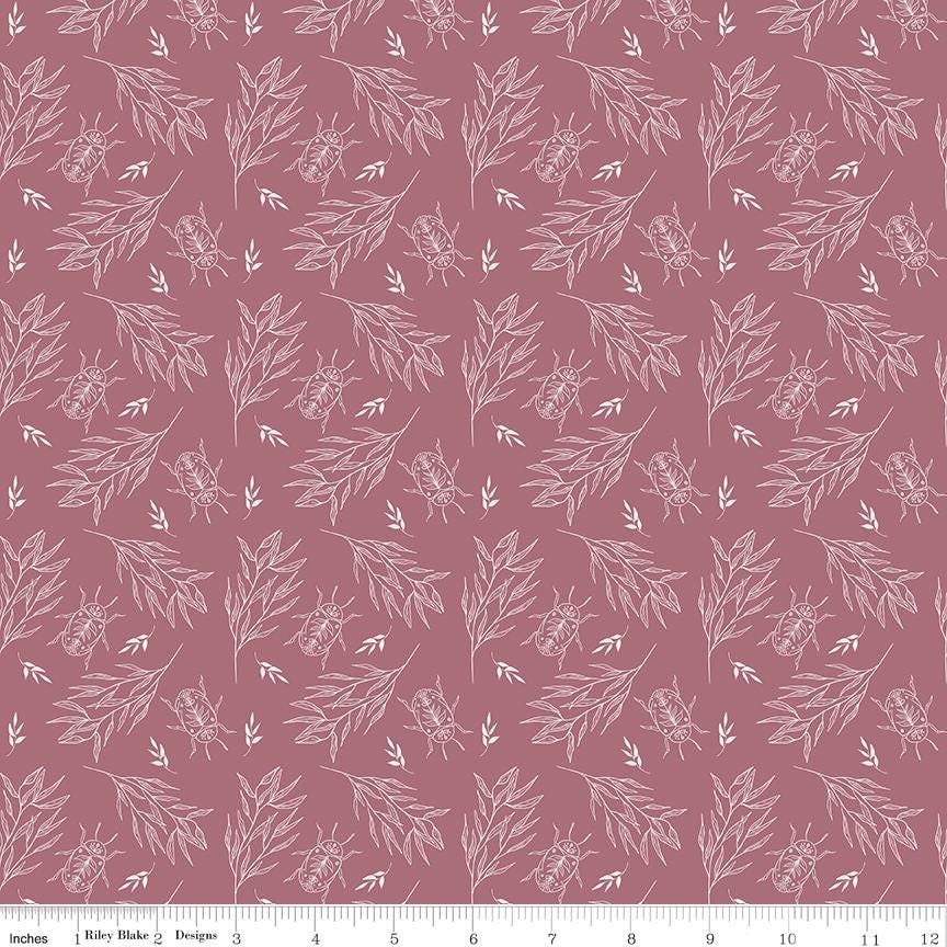 Garden Dreams 5" Stacker, Riley Blake 5-15090-42, 5" Precut Pink Green Mustard Orange Floral Fabric Squares, Amber Elliot