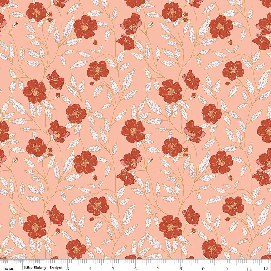Garden Dreams 10" Stacker, Riley Blake 10-15090-42, 10" Precut Pink Yellow Blue Green Floral Fabric Squares, Amber Elliot