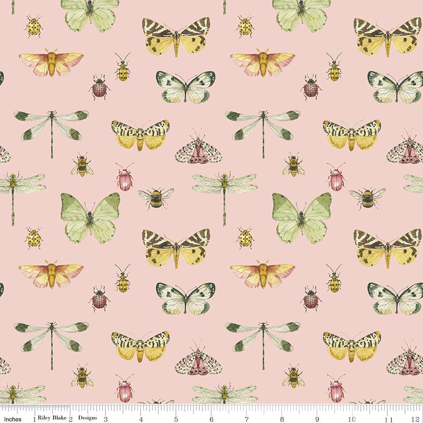 Love Me More 2.5" Rolie Polie, Riley Blake RP-15630-40, 2.55" Precut Pink Green Yellow Spring Floral Fabric Strips, Lisa Audit