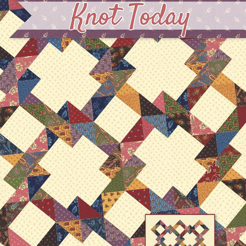 Knot Today Quilt Pattern, It's Sew Emma ISE228, 5" Charm Square Friendly Knots Lattice Lap Throw Quilt Pattern, Angeles Jaso Tucker