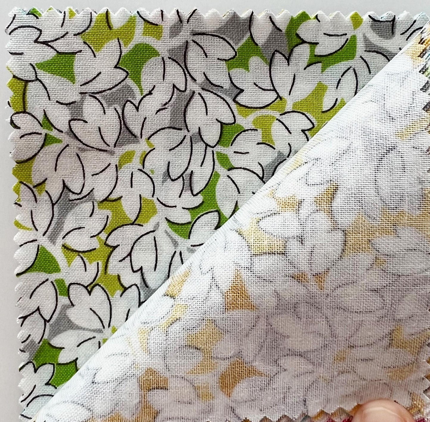 DESTASH Mojito Oop Layer Cake, Windham Fabrics, 10" Precut Multicolored Floral Fabric Squares, Another Point Of View
