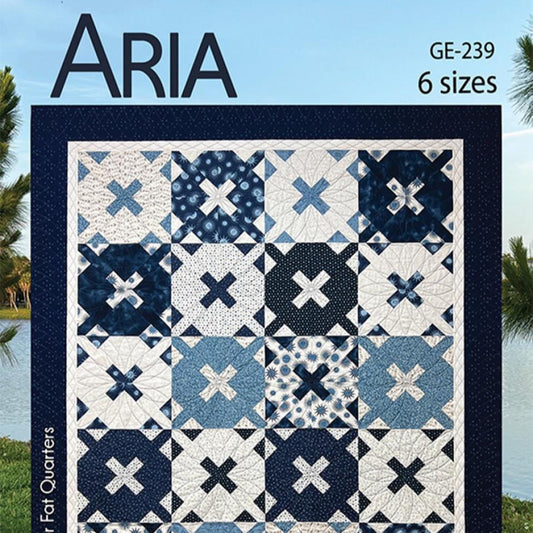 Aria Quilt Pattern, GE Designs GE239, Fat Quarter FQ Friendly Stripology Squared or SL Ruler Pattern, Modern Quilt Pattern, Gudrun Erla
