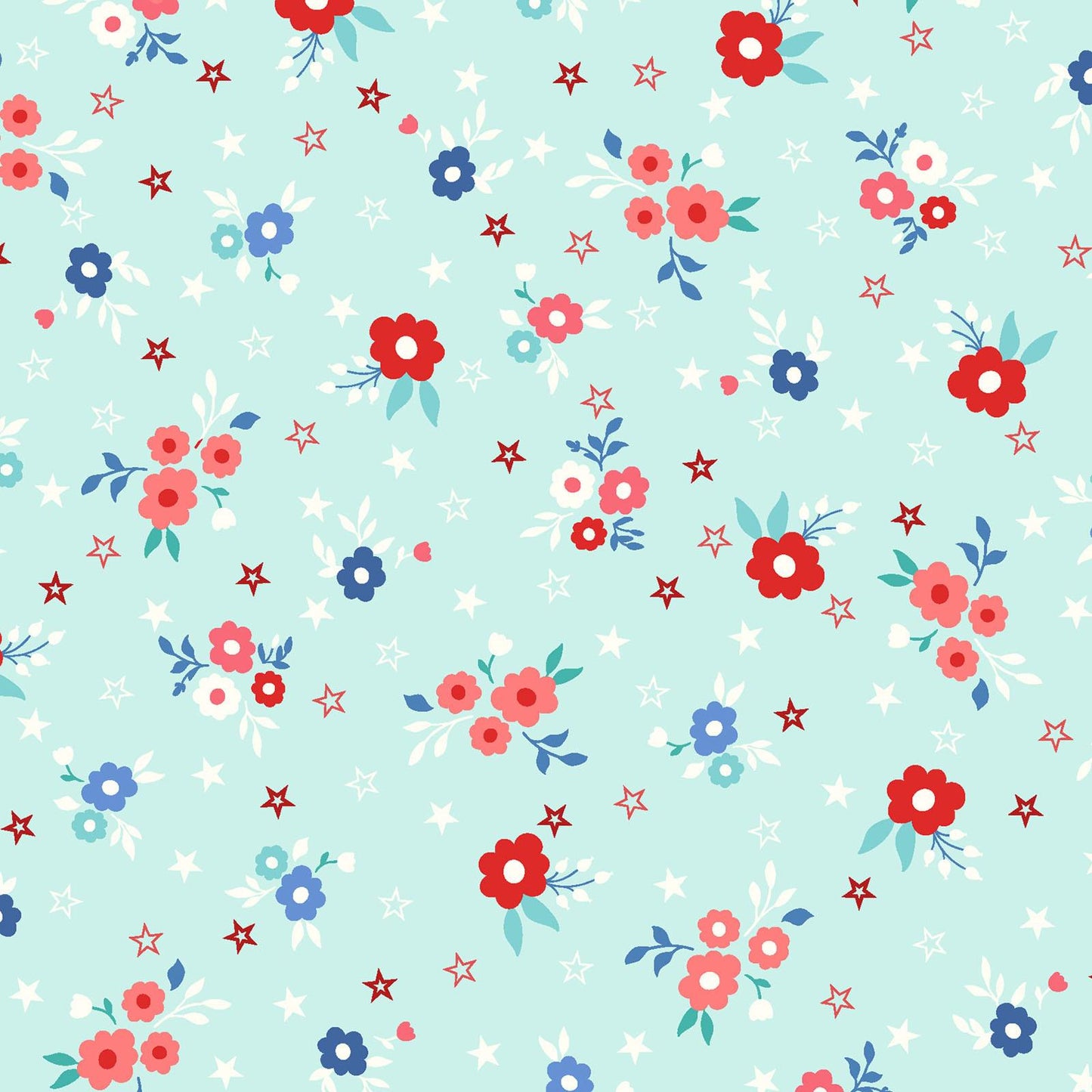 Star Spangled Beauty 2.5" Strips, Maywood Studio ST-MASSTAR, 2.5" Precut Patriotic Floral Fabric Strips, Red White Blue Fabric Strip Roll