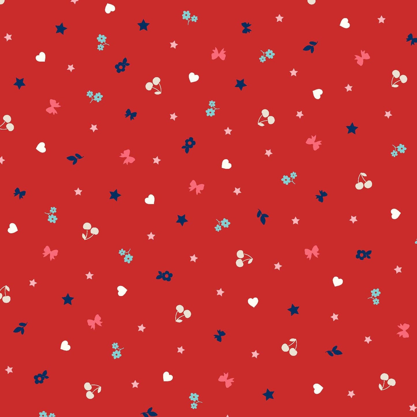 Star Spangled Beauty 5" Charm Squares, Maywood Studio CP-MASSTAR, 5" Precut Patriotic Floral Fabric, Red White Blue Fabric Squares