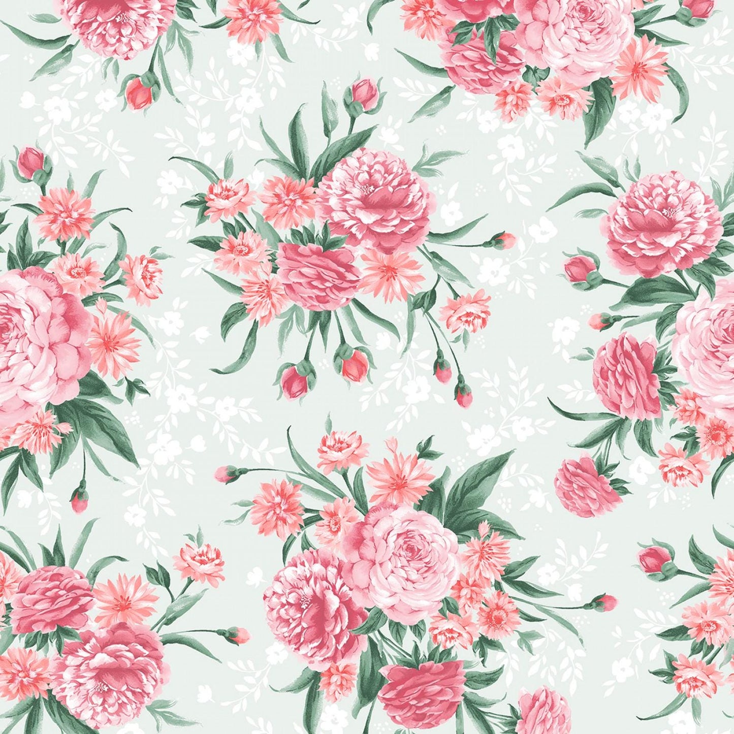Garden Picnic 5" Charm Pack, Maywood Studio CP-MASGAPI, 5" Precut Pink Green Black Floral Charm Pack Fabric Squares
