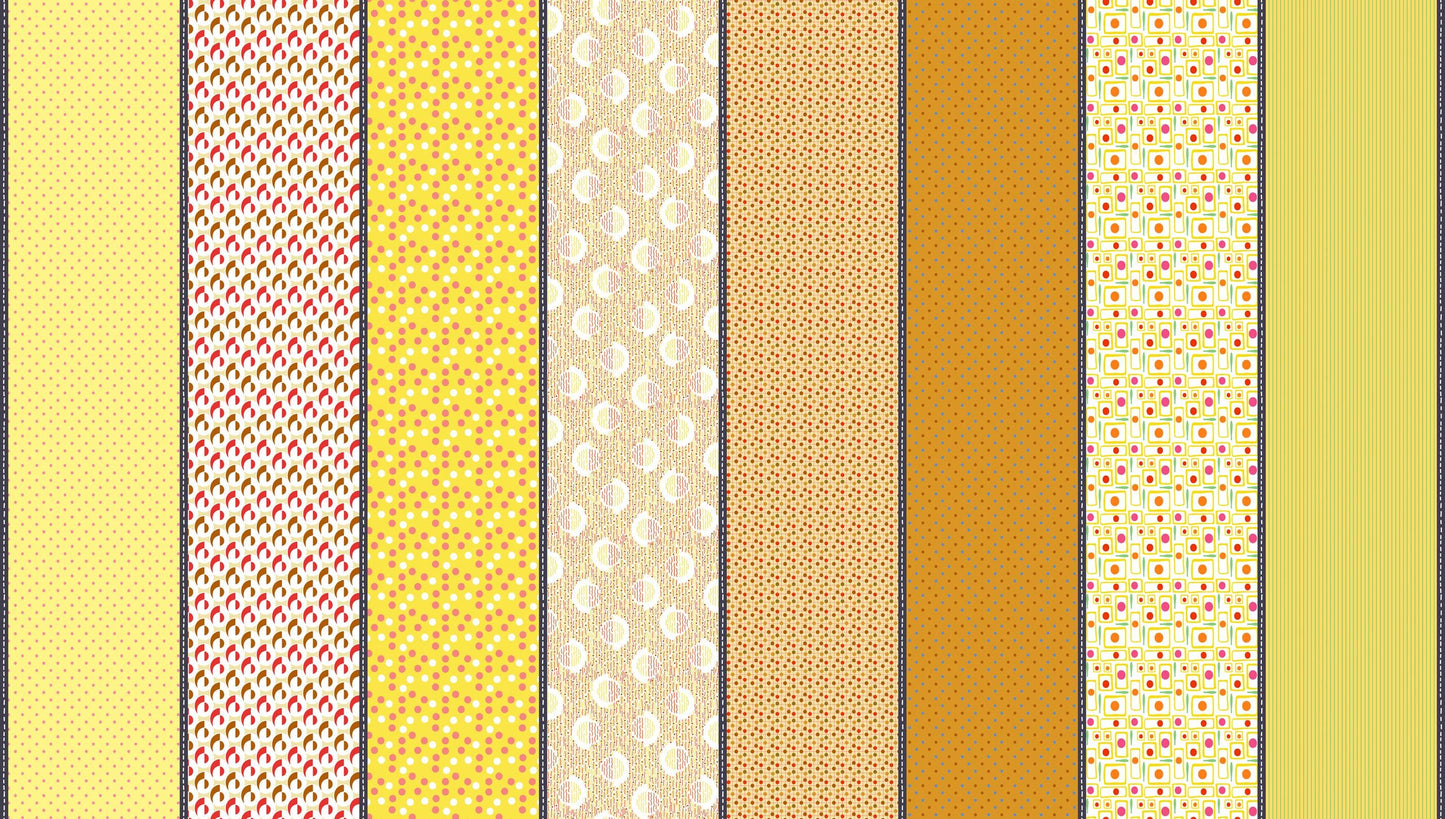 Mixed Bag of Lollies Dessert Roll, Moda 18240DR, 5" Precut Pink Orange Yellow Green Blue Low Volume Quilting Fabric Strips, Jen Kingwell