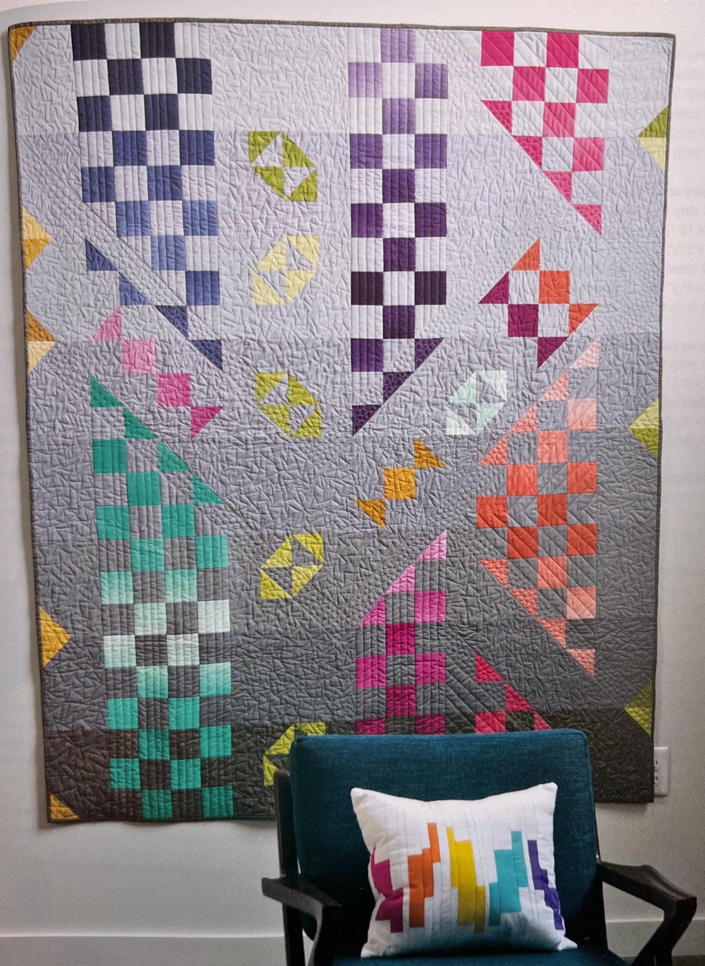 Modern Patchwork Quilt Pattern Book, Liesure Arts LA7493, 12 Contemporary Quilt Design Projects Patterns