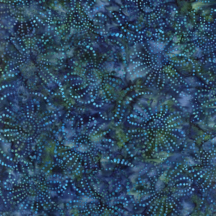 Tonga Juniper 2.5" Strips, Timeless Treasures Treat-Strip40 Juniper, 2.5" Precut Teal Gray Brown Batik Fabric Strips