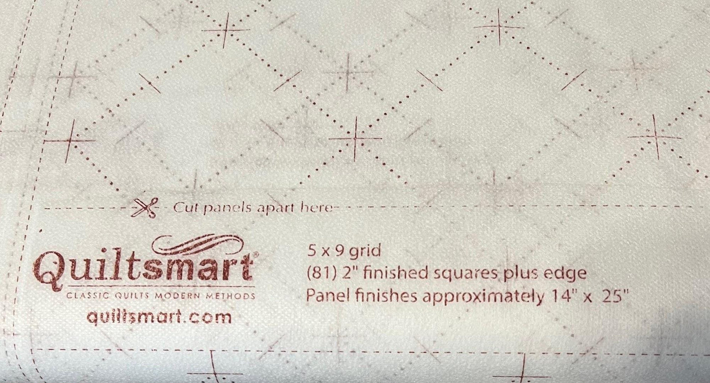 2.5" ON POINT Pix Smart Grid Interfacing Refill Panel, Quiltsmart QS 65064, Pre-Printed Fusible Interfacing, Watercolor Pixel Quilting Grid