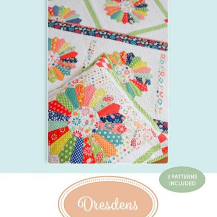 Dresdens Quilt Pattern, A Quilting Life Designs QLD252, Charm Pack Layer Cake Friendly Wall Pillow Table Quilt Pattern, Sherri McConnell