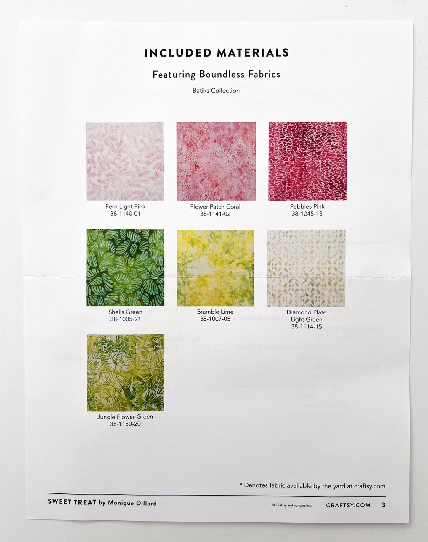 DESTASH Sweet Treat Quilt Kit, Craftsy Boundless Fabrics CRFTY00409623, Pink Green Star Lap Throw Quilt Kit, Monique Dillard