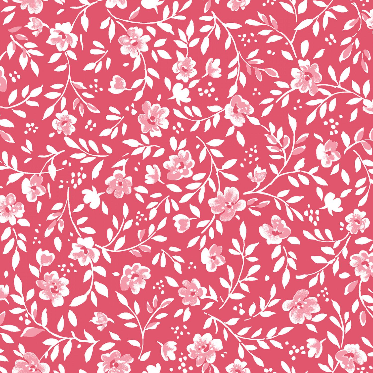 Garden Picnic 2.5" Strips, Maywood Studio ST-MASGAPI, 2.5" Precut Pink Green Black Floral Fabric Strips, Floral Fabric Strip Roll