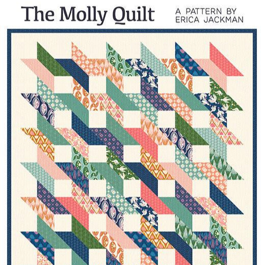 The Molly Quilt Pattern, Kitchen Table Quilting KTQ181, FQ F8 Fat Quarter Eighths Friendly Contemporary Lattice Quilt Pattern, Erica Jackman