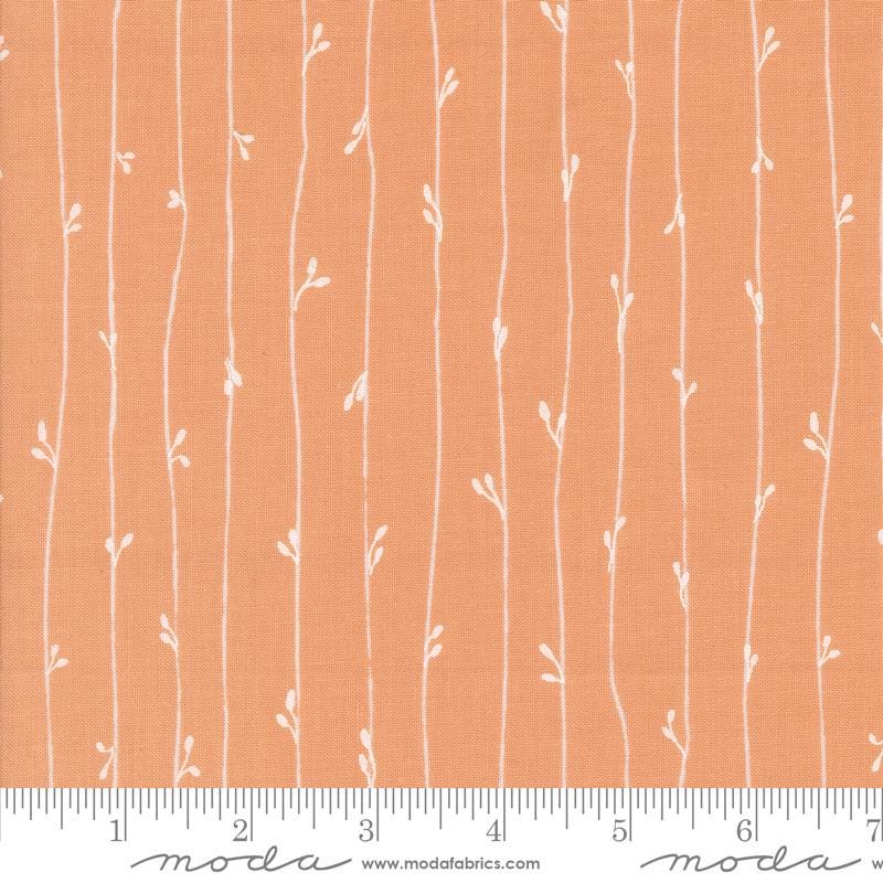 Rainier 5" Charm Pack, Moda 38140PP, 5" Precut Peach Blue Tan Cream Gray Floral Charm Pack Fabric Squares, Jessica Rose