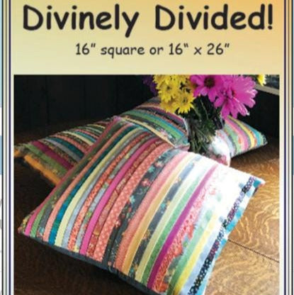 Divinely Divided Pillow Cover Pattern, Erin Underwood EUQ319, Scrap Friendly Throw Pillow Pattern