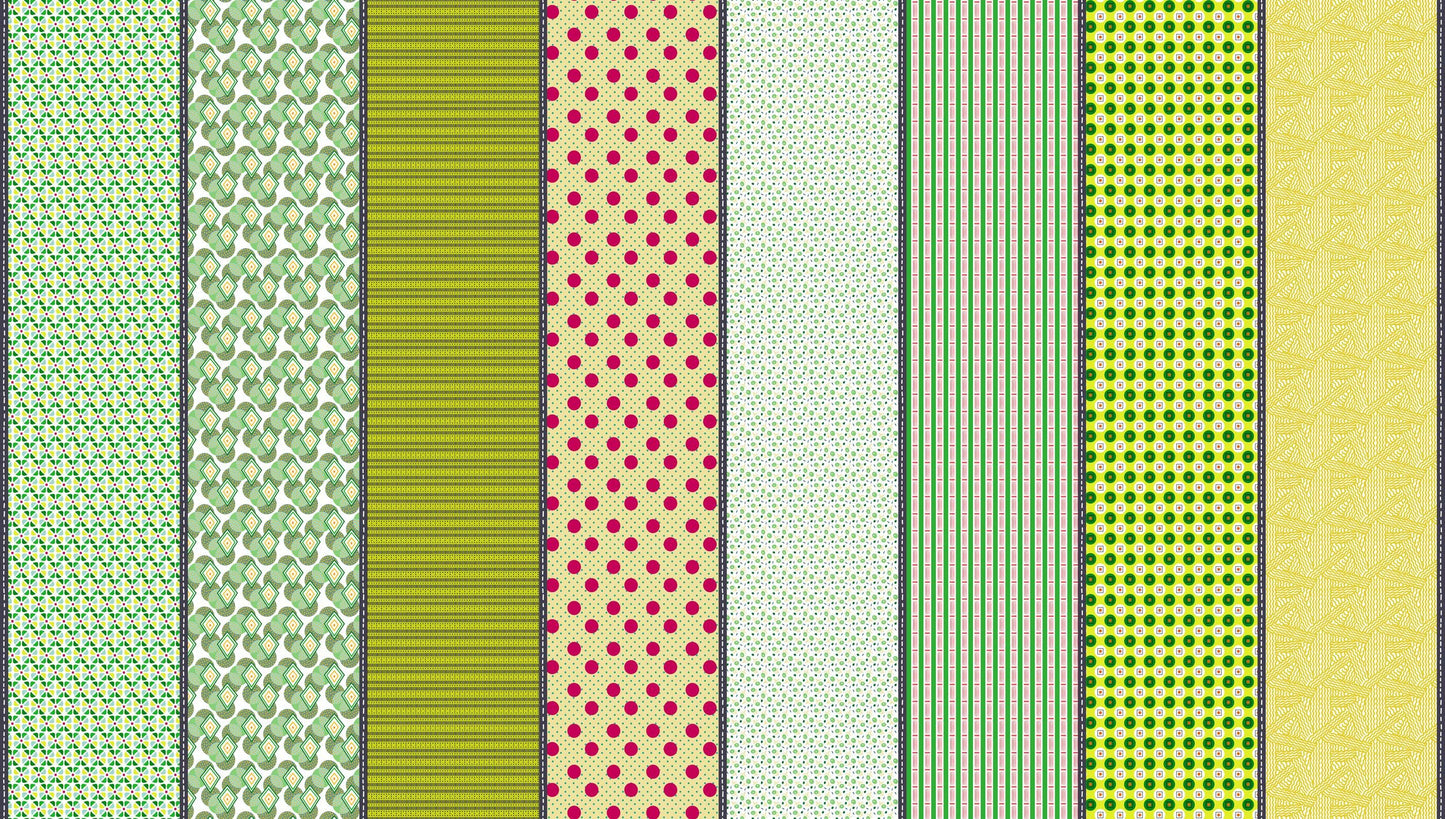 Mixed Bag of Lollies Dessert Roll, Moda 18240DR, 5" Precut Pink Orange Yellow Green Blue Low Volume Quilting Fabric Strips, Jen Kingwell