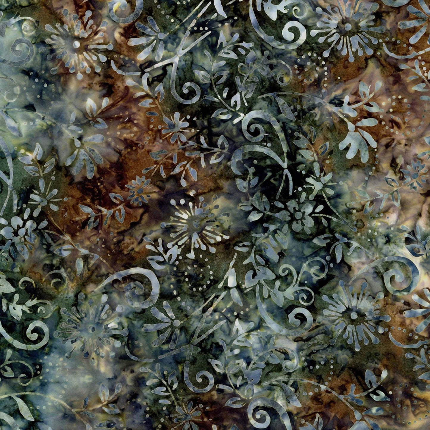 Tonga Stormy Sea 2.5" Strips, Timeless Treasures Treat-Strip40 Stormy, 2.5" Precut Teal Gray Batik Fabric Strips