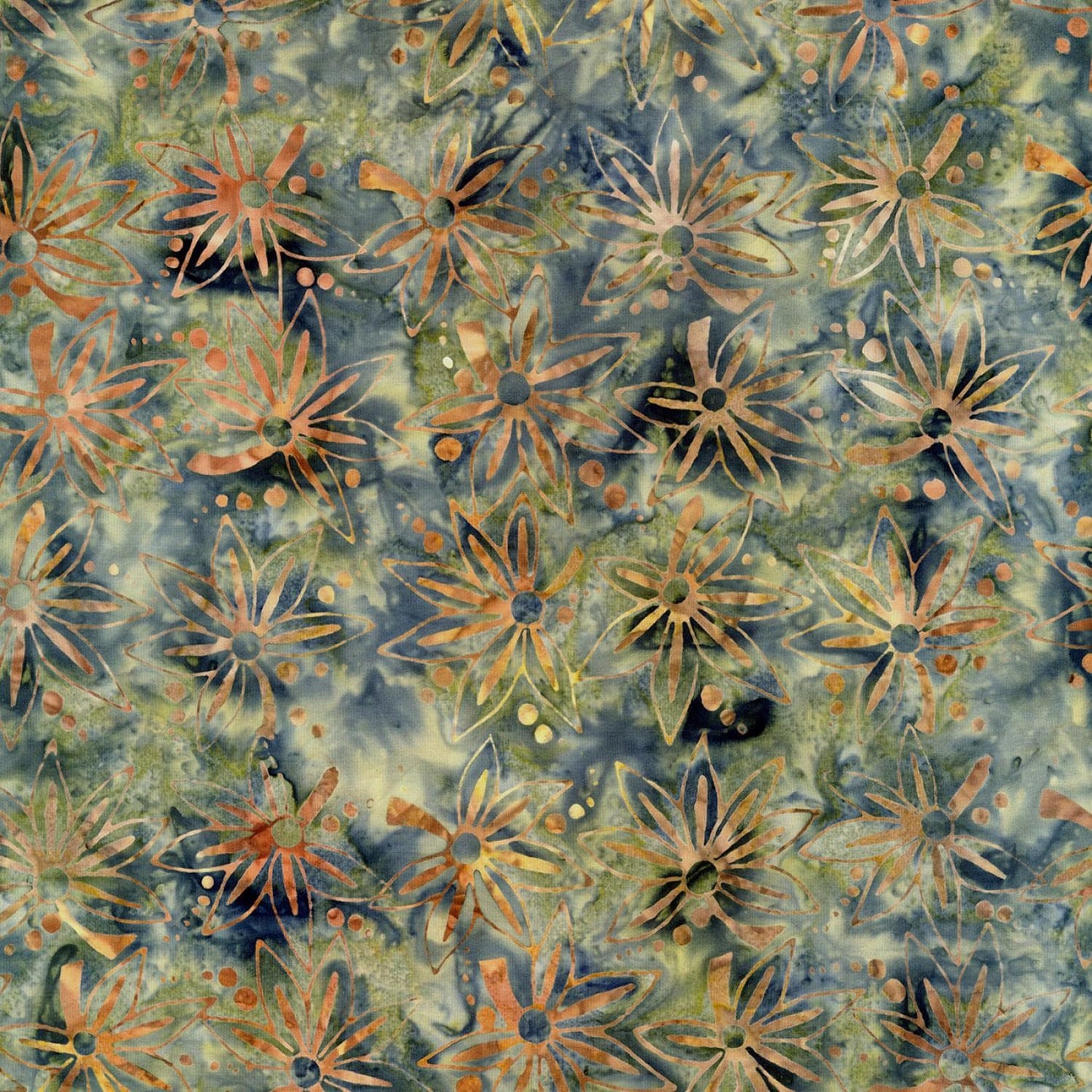 Tonga Stormy Sea 2.5" Strips, Timeless Treasures Treat-Strip40 Stormy, 2.5" Precut Teal Gray Batik Fabric Strips