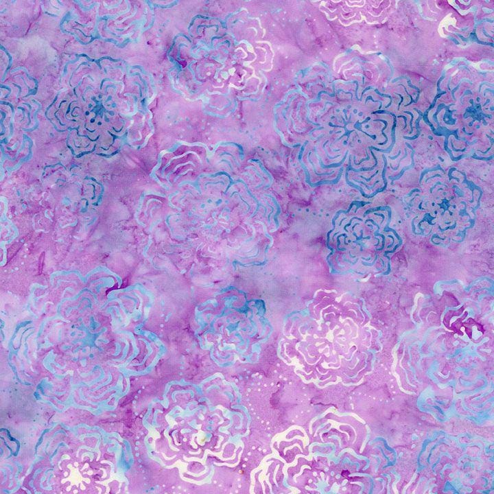 Tonga Pastel Batik 5" Squares, Timeless Treasures Treat-Mini42 Pastel, 5" Precut Pink Blue Lavender Green Batik Charm Pack Squares