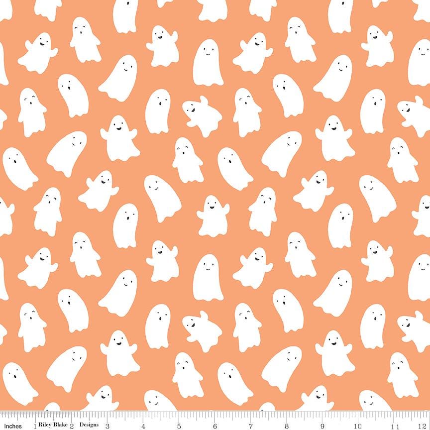 Hey Pumpkin Halloween 2.5" Rolie Polie, Riley Blake RP-16030-40, 2.5" Precut Pink Orange Black Halloween Quilt Fabric Strips, My Mind's Eye