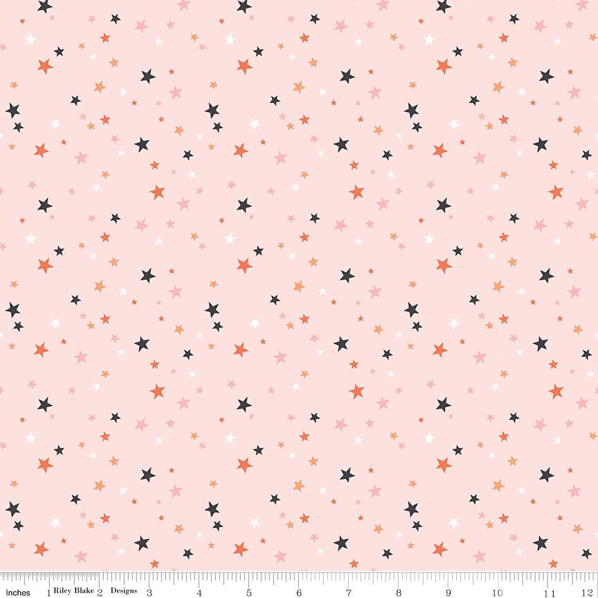 Hey Pumpkin Halloween 2.5" Rolie Polie, Riley Blake RP-16030-40, 2.5" Precut Pink Orange Black Halloween Quilt Fabric Strips, My Mind's Eye