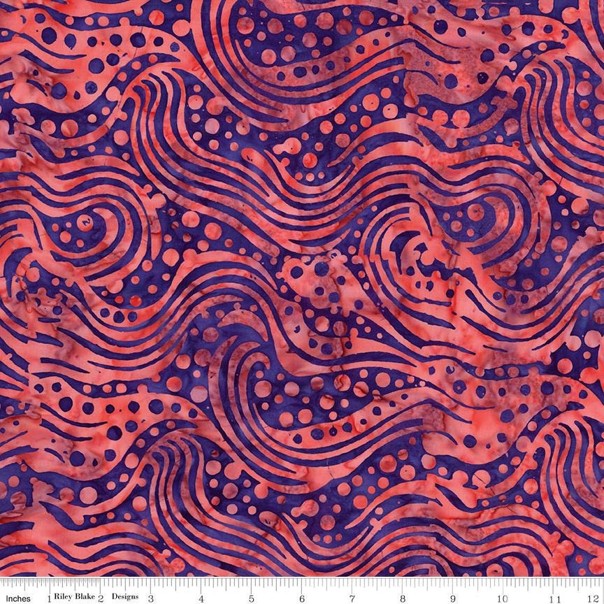 Expressions Batiks - Geometric Splash 5" Stacker, Riley Blake 5-23205-42, 5" Precut Rainbow Colors Batik Fabric Squares