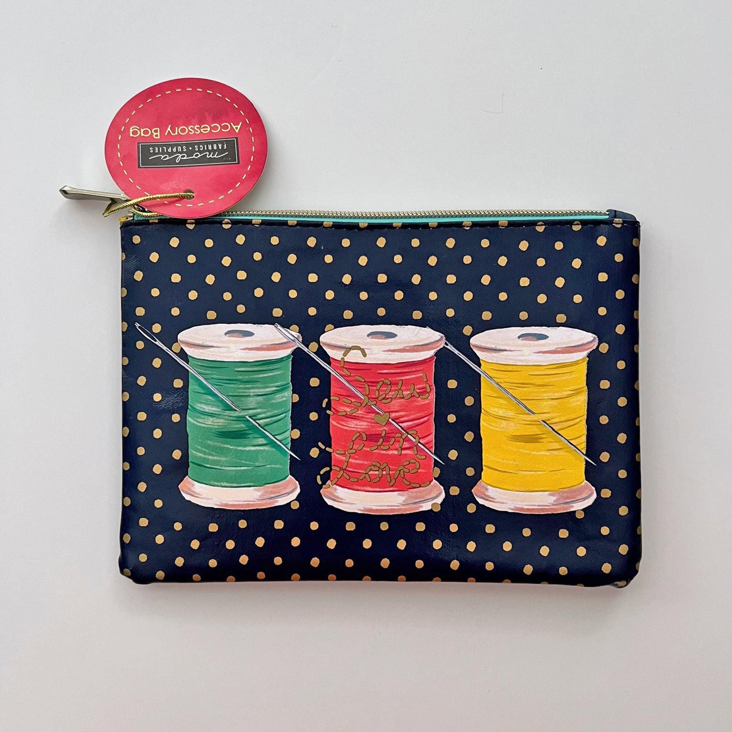 DESTASH Sew in Love Sewing Themed Zippered Pouch, Moda, Sewing Organization, Quilting Notion