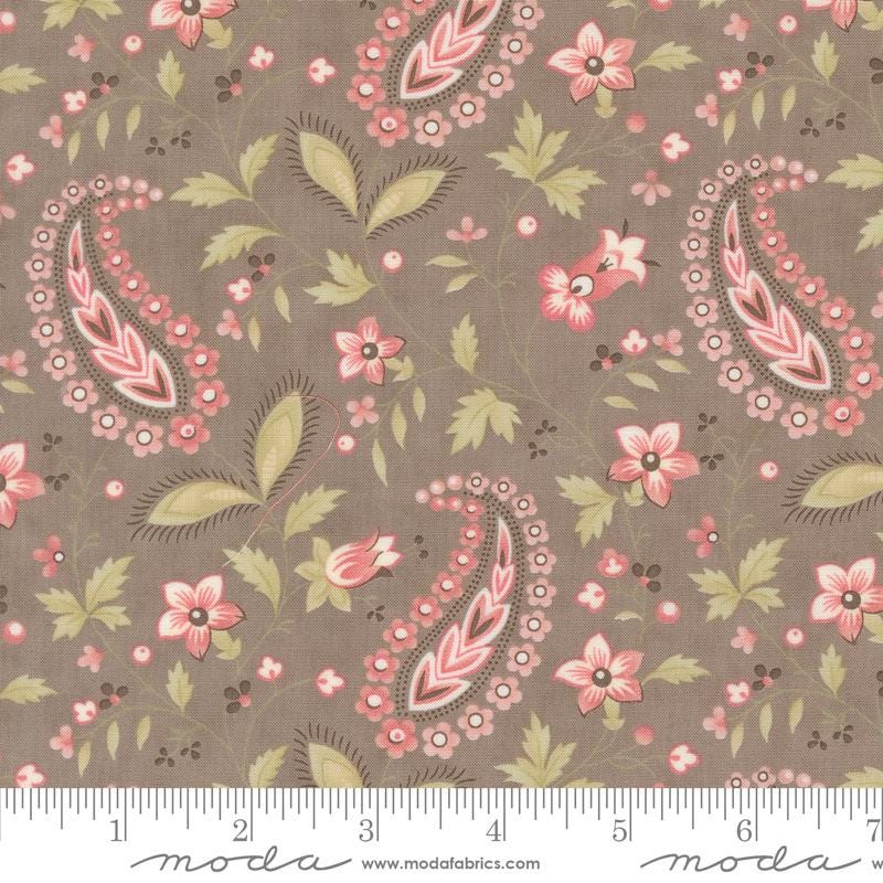 Muse 5" Charm Pack, Moda 44390PP, Neutral Beige Cream Floral 5" Precut Fabric Charm Squares, 3 Sisters