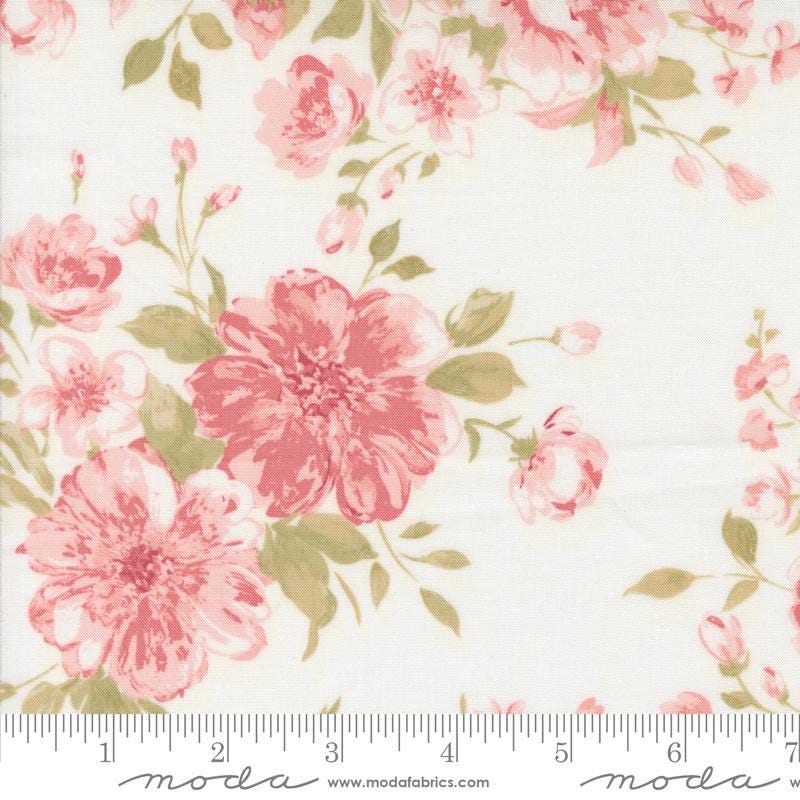 Muse 2.5" Jelly Roll, Moda 44390JR, 2.5" Precut Blue Pink Gray Red Cream Floral Fabric Strips, Jelly Roll Fabric, 3 Sisters