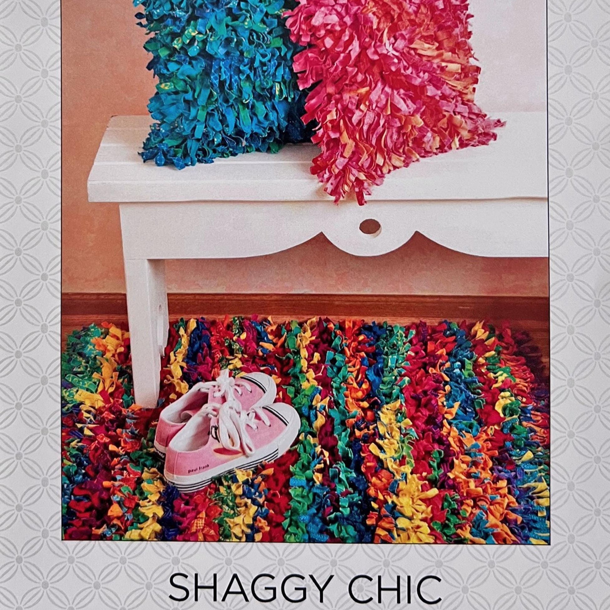 Shaggy Chic Pillow Cover and Rug Pattern, Atkinson Designs ATK133, FQ Fat Quarter Friendly DIY Home Decor Shag Pillow Rug Pattern