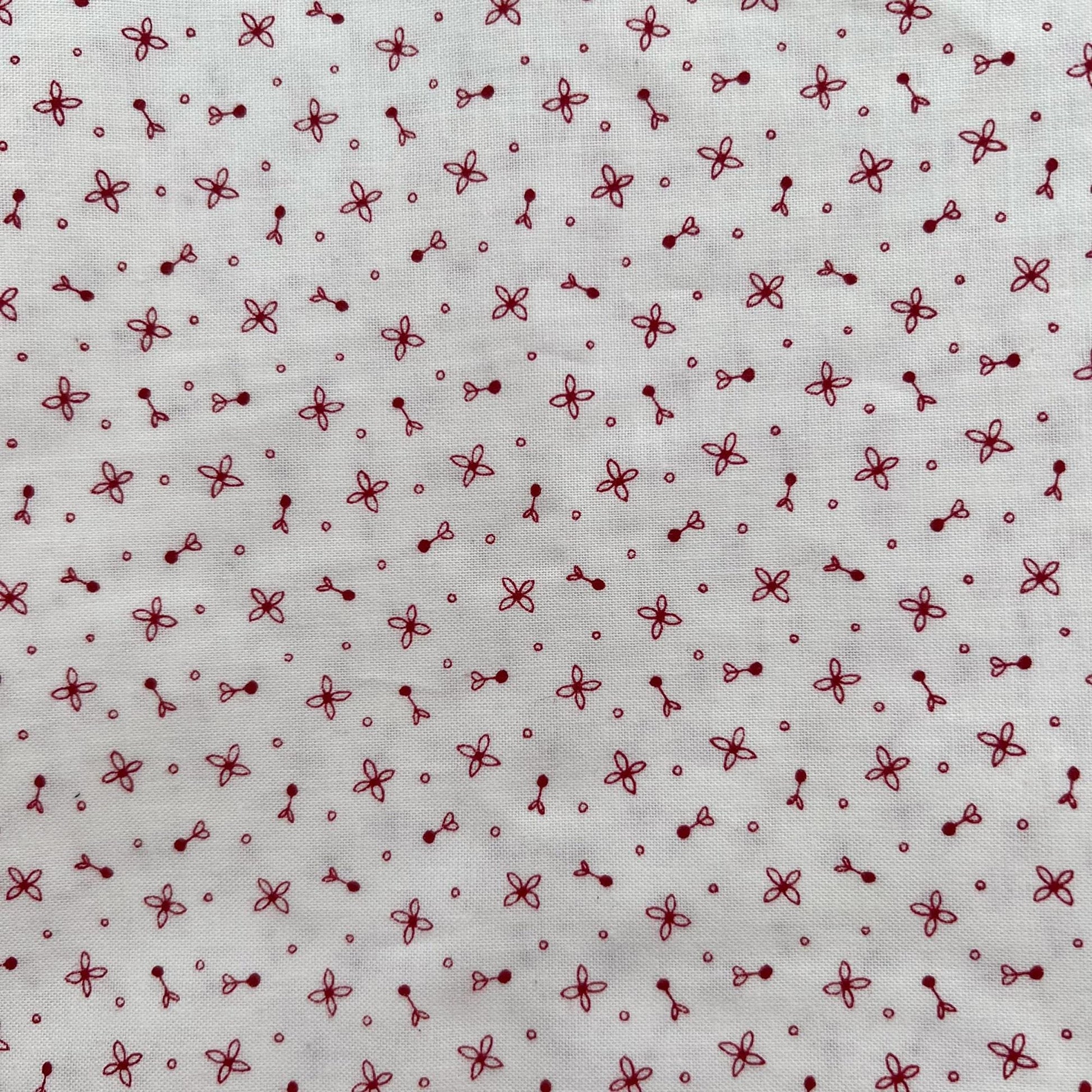 DESTASH Floating Stars Throw Quilt Kit, Connecting Threads Rhapsody in Reds, Red White Floral Lap Throw Quilt Kit