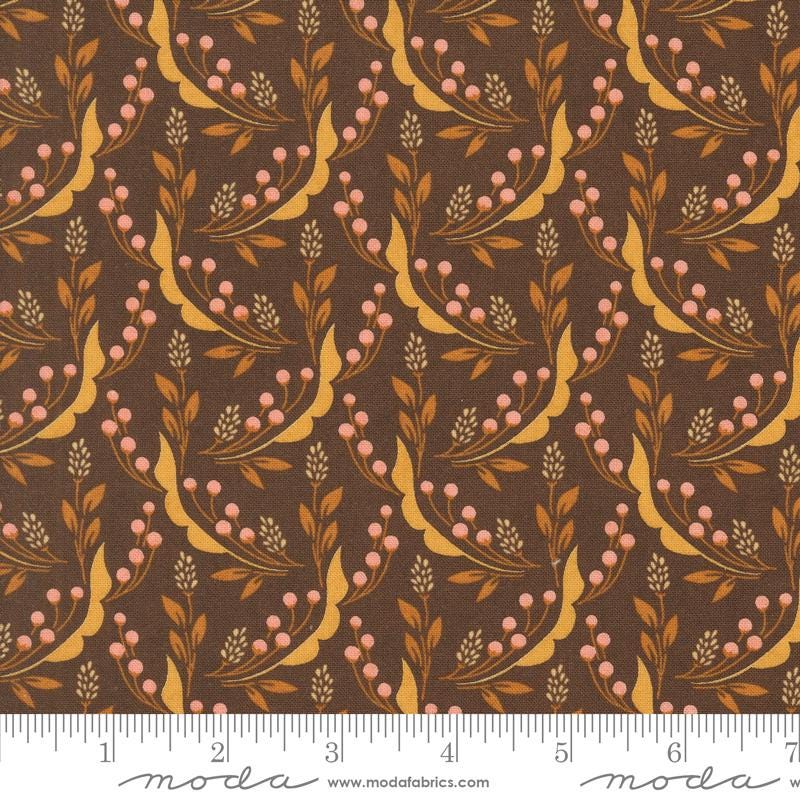 Acorn Hollow 5" Charm Pack, Moda 30760PP, Modern Autumn Fall Floral Charm Pack Fabric, BasicGrey