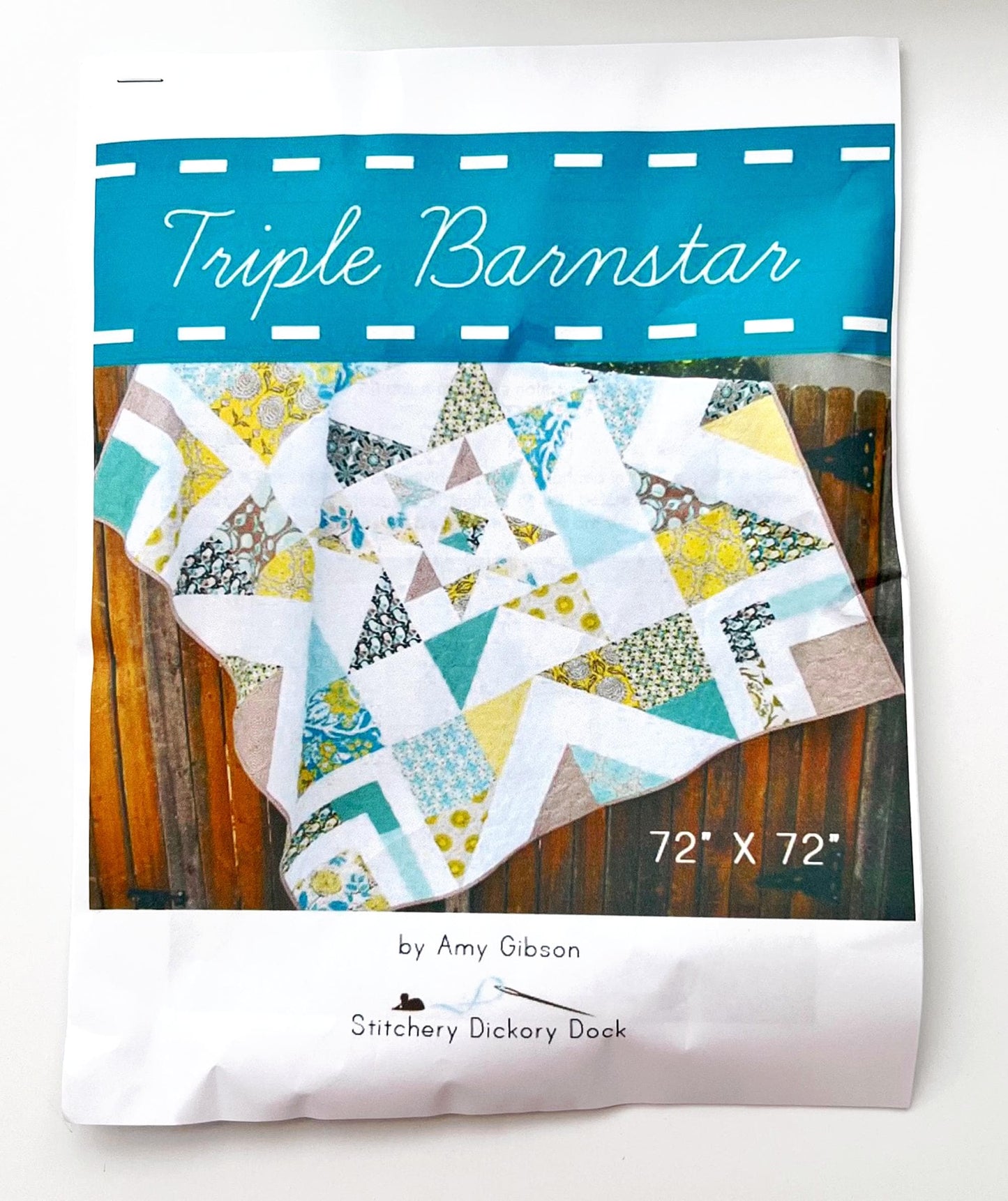 DESTASH Triple Barnstar Complete Quilt Kit, Free Spirit Birch Farm OOP, Teal Green Brown White Owls Floral Throw Quilt Kit, Joel Dewberry