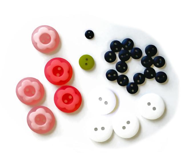 On Wander Lane - Blossom Trail Button Pack, Art to Heart 10624, Specialty Buttons Nancy Halvorsen, Just Another Button Company