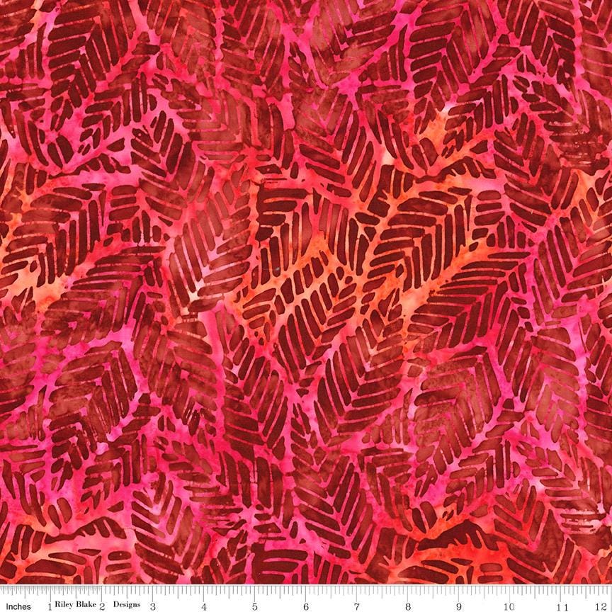 Expressions Batiks - Floral Reflections 5" Stacker, Riley Blake 5-23186-42, 5" Precut Flowers Leaves Batik Fabric Squares